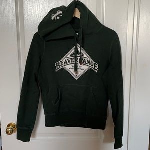 Beaver Canoe Green Hoodie
